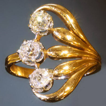Typical Art Nouveau diamond engagement ring (image 8 of 15)